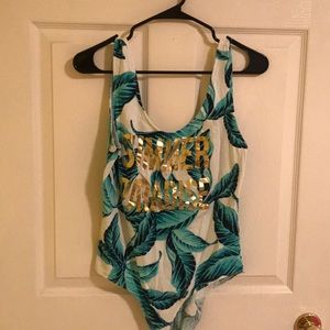 Charlotte Russe “summer paradise” cami bodysuit